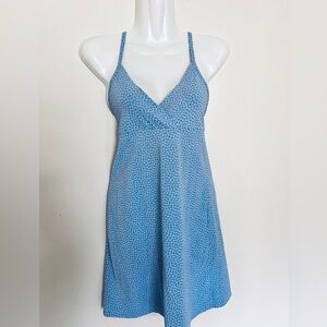 Brandy Melville Womens Light Blue Floral Strappy Mini Stretch Dress One Size